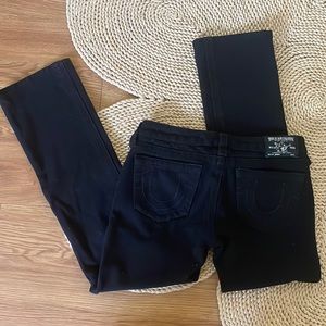 True religion stretchy black pants size 27